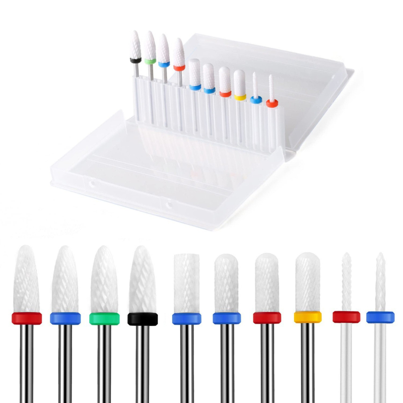 Set capete de polisare unghii, 10 bucăți, din plastic, greutate netă 63 g, origine Guangzhou