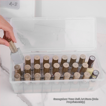 Κουτί αποθήκευσης βερνικιού νυχιών και γέλης, διαφανές πλαστικό, καθαρό περιεχόμενο 75 g