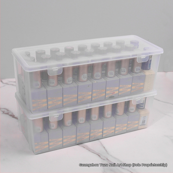 Κουτί αποθήκευσης βερνικιού νυχιών και γέλης, διαφανές πλαστικό, καθαρό περιεχόμενο 75 g