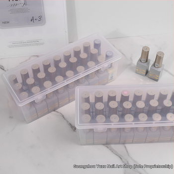 Κουτί αποθήκευσης βερνικιού νυχιών και γέλης, διαφανές πλαστικό, καθαρό περιεχόμενο 75 g