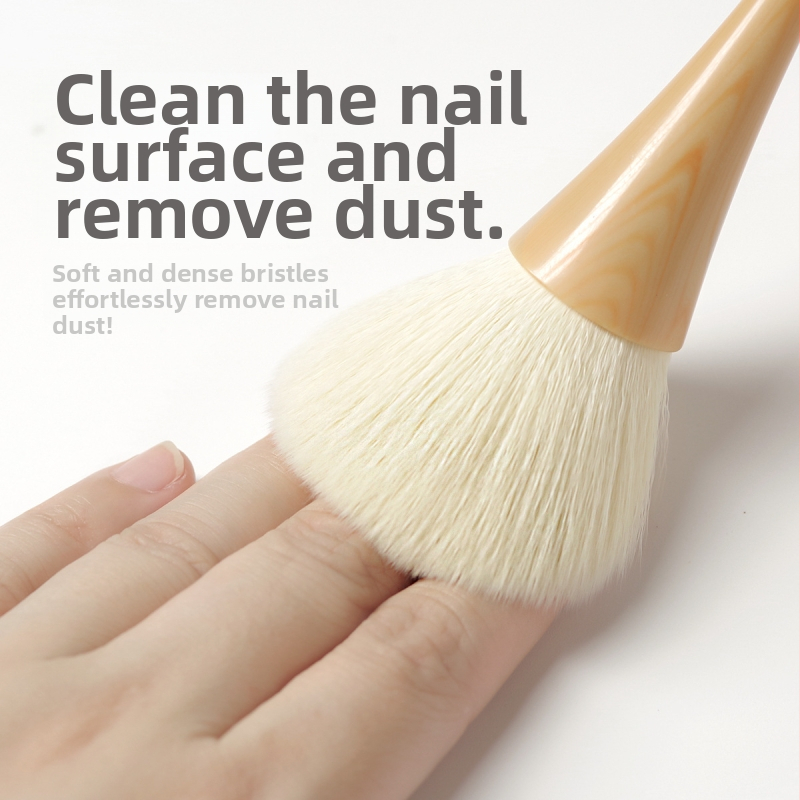 Четка за прах за нокти, JMOFO, дълга дръжка, меки власинки, домашна марка