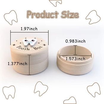 Ξύλινο κουτί αποθήκευσης πρώτων δοντιών μωρού, με αποθήκευση μαλλιών βρέφους, μοντέρνο μινιμαλιστικό σχέδιο ξύλου