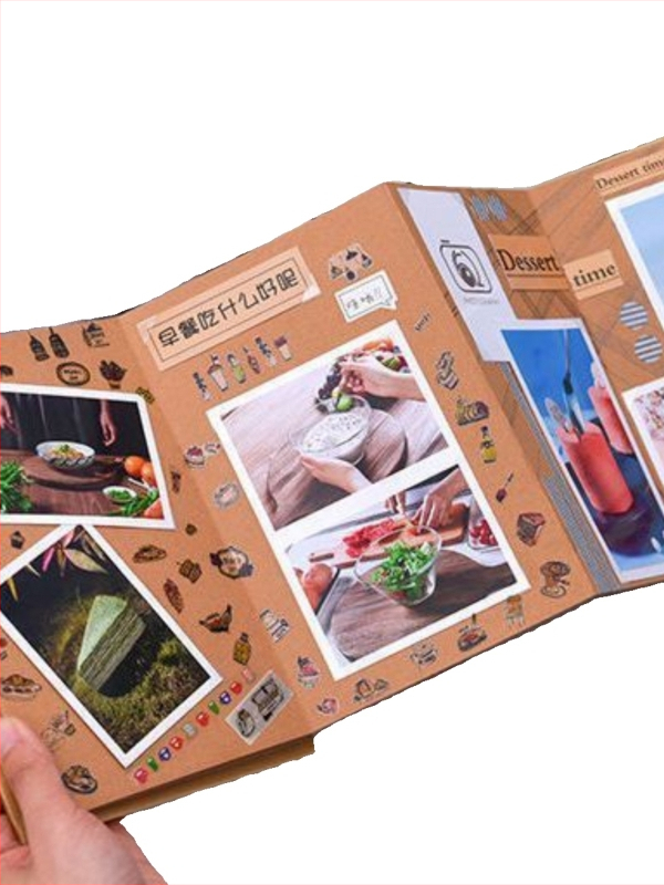 Аккордеонен фотоалбум с кристален стил и обложка от хартия; готов за подарък за преместване в нов дом и Коледа; подходящ за съученици