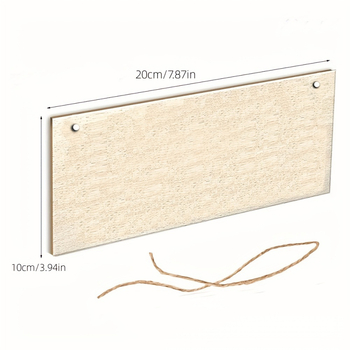 Ξύλινο σήμα πόρτας από boxwood, ορθογώνιο σχήμα, μοντέρνο μινιμαλιστικό σχέδιο