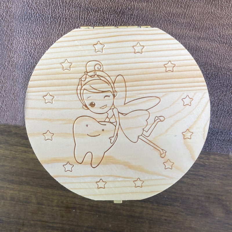 Medinė prisiminimų dėžutė kūdikių pieno dantukams ir plaukų prisiminimams, saugojimui, 0–3 metų vaikams, kilmė: Cao County, Heze, Shandong