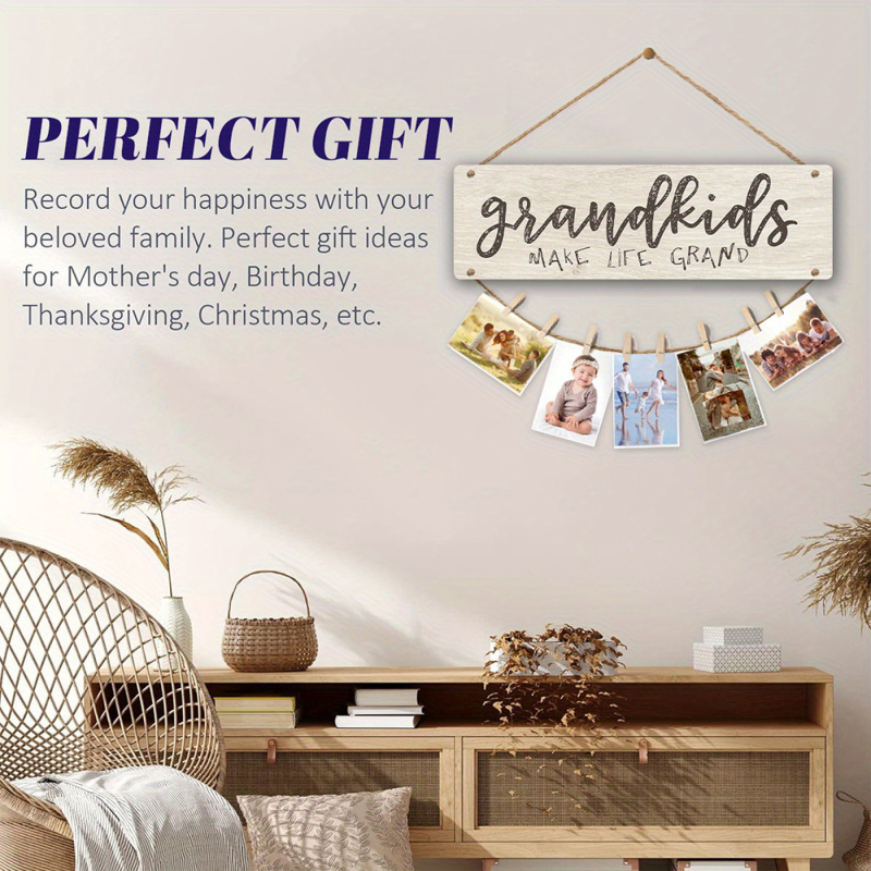 Дървени висящи клипчета за снимки и държатели за бележки за коледни украси – Andre; Материал: дърво; IP авторизация: Няма; Празници: Коледа