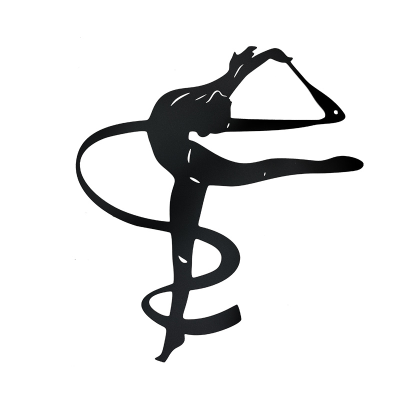 Željezna silueta gimnastičarke – zidna dekoracija za dom i vrt