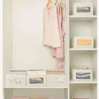 Κουτί αποθήκευσης από ύφασμα με διαφανές πλέγμα, διπλούμενο, 18L, ύφασμα Oxford, πλένεται