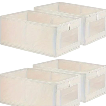 Κουτί αποθήκευσης από ύφασμα με διαφανές πλέγμα, διπλούμενο, 18L, ύφασμα Oxford, πλένεται