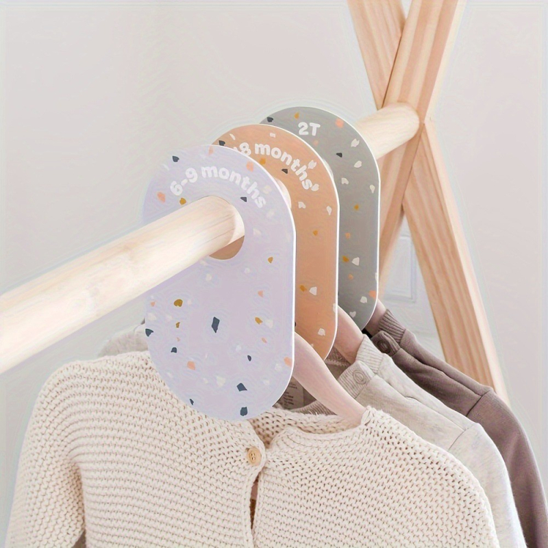 Drabužių spintos skirstytuvai kūdikiams 1–24 mėnesių amžiaus | Silk Leap, pritaikomas spalvoto ofsetinio spausdinimo, drabužių skyrimo kortelės, 8 lapai komplekte