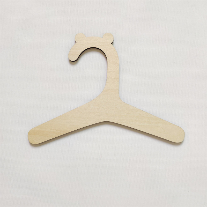 Дървена закачалка във форма на мечка, скандинавски стил за детска стая, лек лукс; подходяща за дрехи, панталони и вратовръзки; опаковка от 5 броя