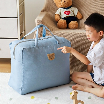 Βαμβατική τσάντα αποθήκευσης ρούχων και παπλωμάτων, τσάντα με χειρολαβή, πολυχρηστική για ταξίδια, υπνοδωμάτιο και σαλόνι; κατάλληλη για ρούχα, εσώρουχα, παπλώματα