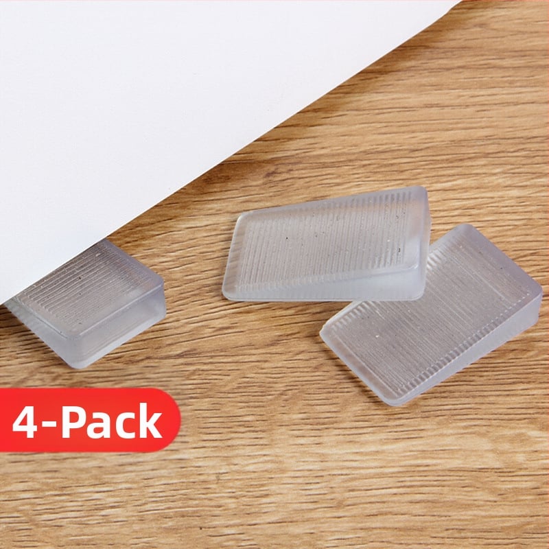 Японски стил прозрачно клиновидни подложки за краката на мебели за регулиране на нивото, PVC антихлъзгащи, износоустойчиви – 4 броя