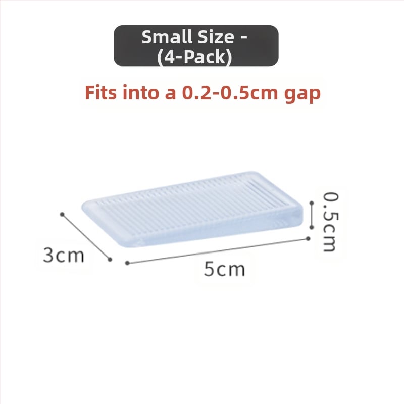 Японски стил прозрачно клиновидни подложки за краката на мебели за регулиране на нивото, PVC антихлъзгащи, износоустойчиви – 4 броя