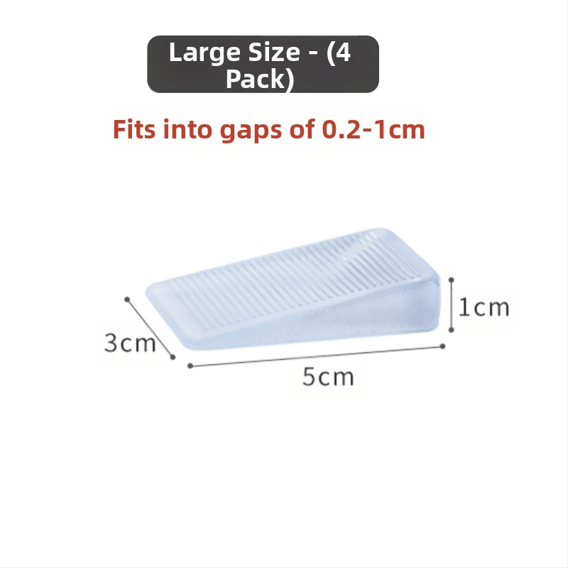 Японски стил прозрачно клиновидни подложки за краката на мебели за регулиране на нивото, PVC антихлъзгащи, износоустойчиви – 4 броя