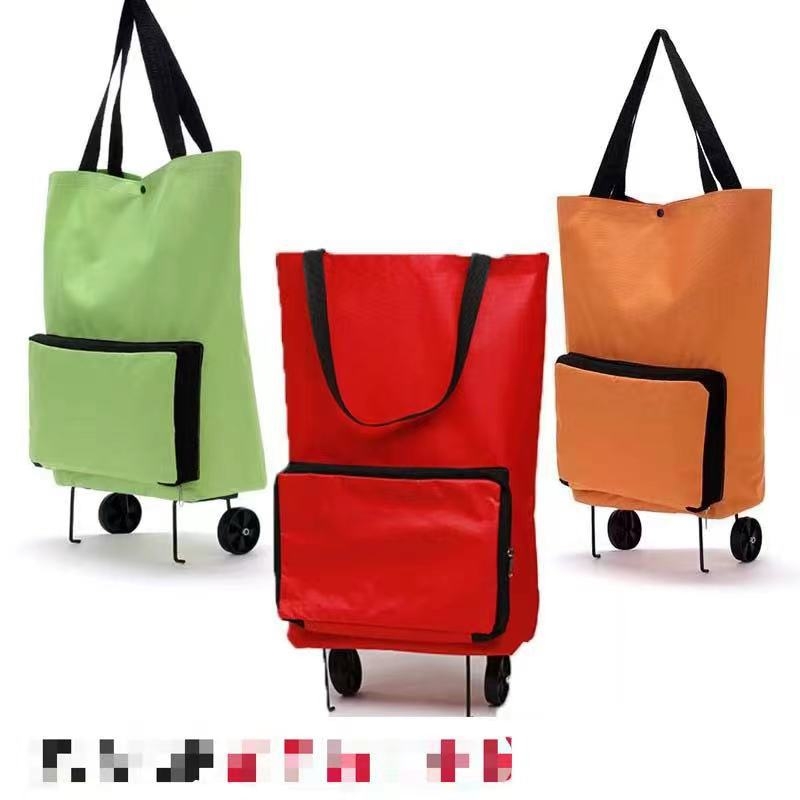 Τσάντα με ρόδες για αγορές, αδιάβροχο ύφασμα Oxford, προσαρμοσμένη εκτύπωση, θερμική μεταφορά, χωρητικότητα 15 kg