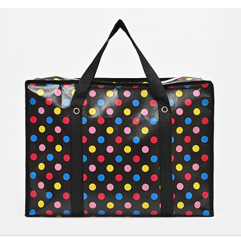 Παχύτερη μεταφορική και ταξιδιωτική τσάντα αποθήκευσης, Ultra-light πλεκτή τσάντα, 20–35L, γεωμετρικό μοτίο, αστικός μινιμαλισμός, ανθεκτική στη φθορά, χωρίς επένδυση