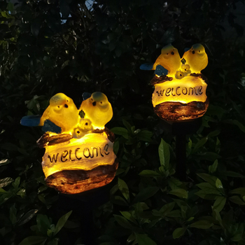 Φωτιστικό δαπέδου από ρητίνη με αγροτικό πουλί για διακόσμηση κήπων και πάρκων — Jinrong