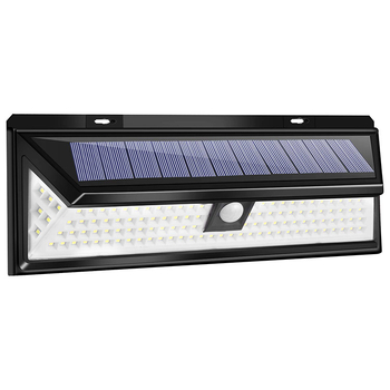 Napelemes kültéri falikar 118 LED-del, mozgásérzékelő, 600 lm, 5500–6500K, IP65