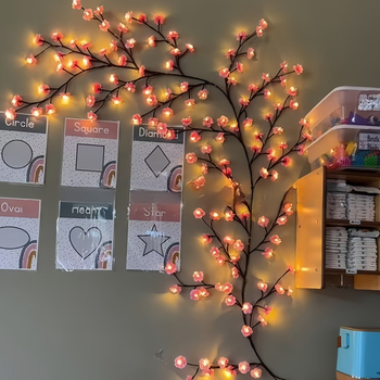 LED ágvilágítás – Sakura motívum, USB-tápellátás, távirányító, 72/96/144 LED, melegfehér, IP44