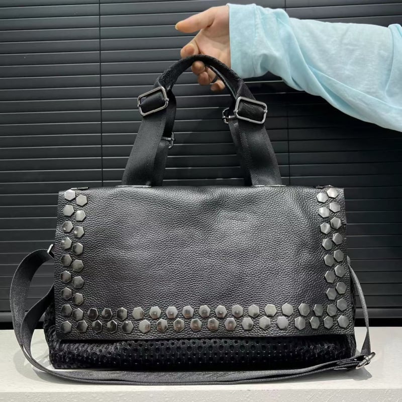 Geantă de subraț din nylon, stil urban, formă orizontal pătrată, fermoar, căptuială poliester