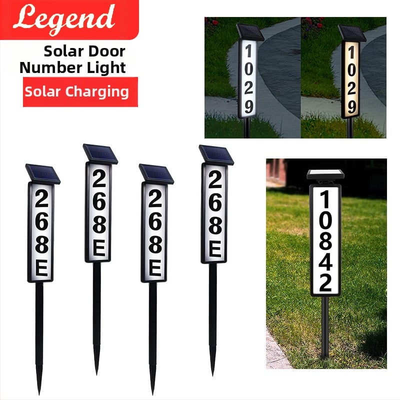 Лампа за врата със слънчево захранване, външна стенна лампа за вход, LED 1W, IP55, ABS пластмаса, модел KW19087