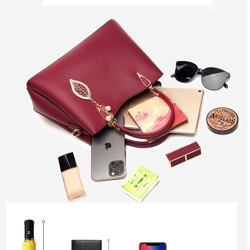 Geantă de damă cu capacitate mare – geantă tote tridimensională, moale, cu buzunar pentru telefon și strat interior, Primăvara 2025