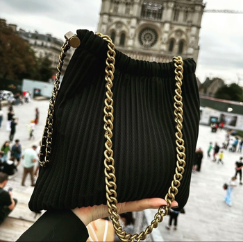 Oxford anyagból készült crossbody láncos táska, utcai stílus, hónalj táska, 2025 tavasz