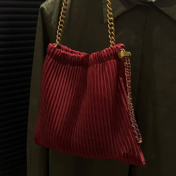 Oxford anyagból készült crossbody láncos táska, utcai stílus, hónalj táska, 2025 tavasz