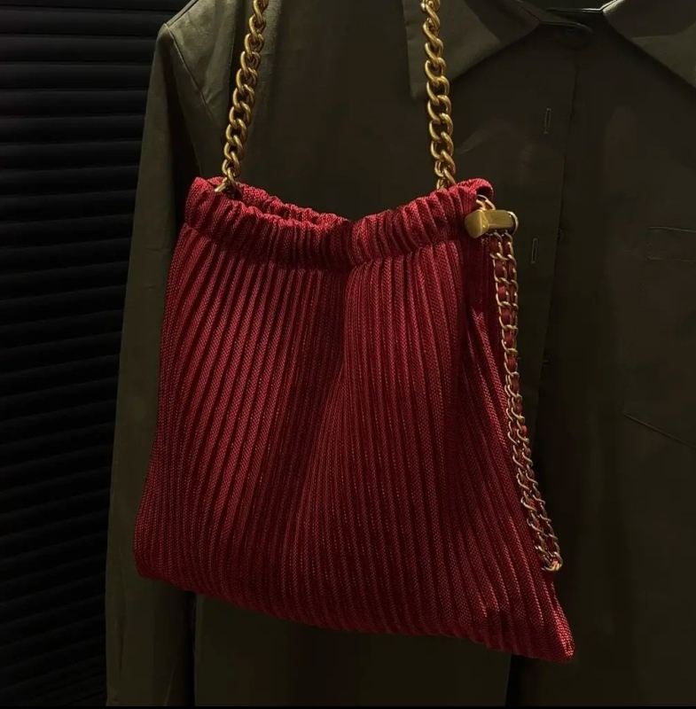 Oxford anyagból készült crossbody láncos táska, utcai stílus, hónalj táska, 2025 tavasz