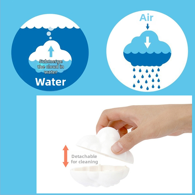 Играчка за вана с дъждовно облаче и водно пръскане – Пластмаса; 35 g на парче; за деца 4–6 години