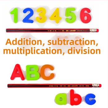 Magnētisks agrīnā izglītības komplekts: angļu alfabēta burti, skaitļi un Pinyin magnēti lasīšanai; plastmasa; vecums 4–6 gadi