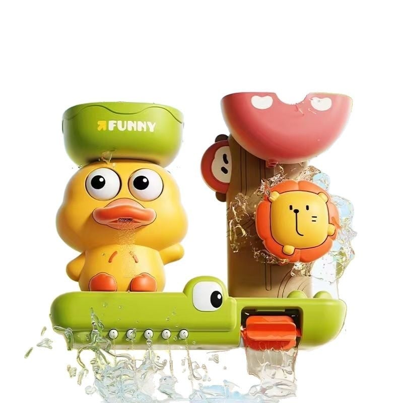 Plastmasas ūdens rotaļlieta vannā; izsmidzinā ūdeni; veicina vizuālo un kognitīvo attīstību; interaktīva spēle; iepakojums kastītē; vecums 15–35.