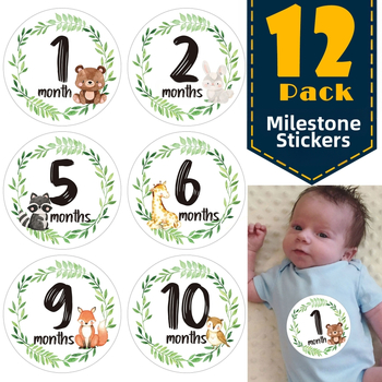 Одеяло за отбелязване на месеци със стикери за снимки, хартиени изделия; персонализируемо с печатано лого; лицензиран частен етикет; подходящо за новородени и бъдещи майки