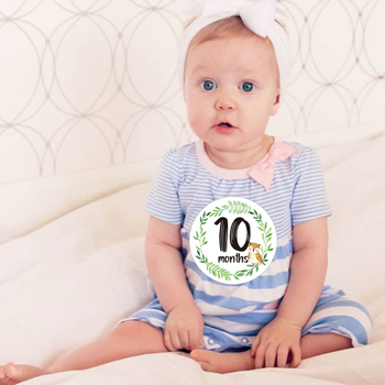 Одеяло за отбелязване на месеци със стикери за снимки, хартиени изделия; персонализируемо с печатано лого; лицензиран частен етикет; подходящо за новородени и бъдещи майки