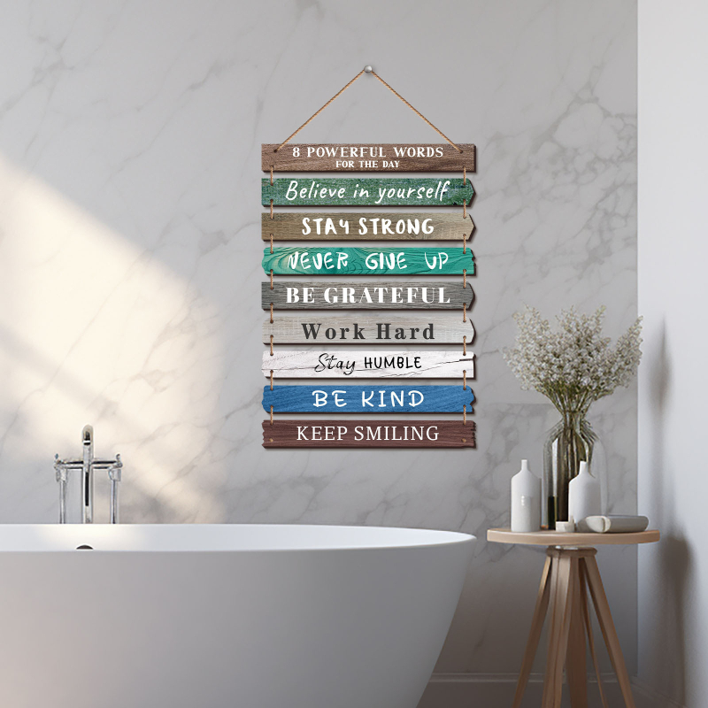 Boxwood falidísz - modern minimalist stílusú kézműves függő dekoráció konyha és étkező számára