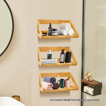 Ξύλινο Ράφι Τοίχου Αποθήκευσης – Πολυλειτουργικό, Μίας Επιπέδου, Με Στερέωση με Βίδες, Απλός Μοντέρνος Σχεδιασμός