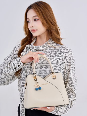 Princess Lanling valódi bőrből készült válltáska — városi egyszerűség, vízszintes négyzet alakú, csattal és cipzárral nyitható, belső zsebek sokasága