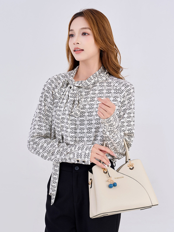 Princess Lanling valódi bőrből készült válltáska — városi egyszerűség, vízszintes négyzet alakú, csattal és cipzárral nyitható, belső zsebek sokasága