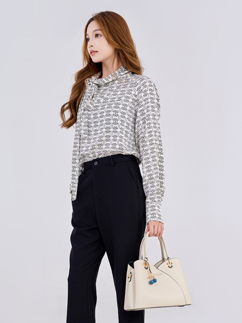 Princess Lanling valódi bőrből készült válltáska — városi egyszerűség, vízszintes négyzet alakú, csattal és cipzárral nyitható, belső zsebek sokasága