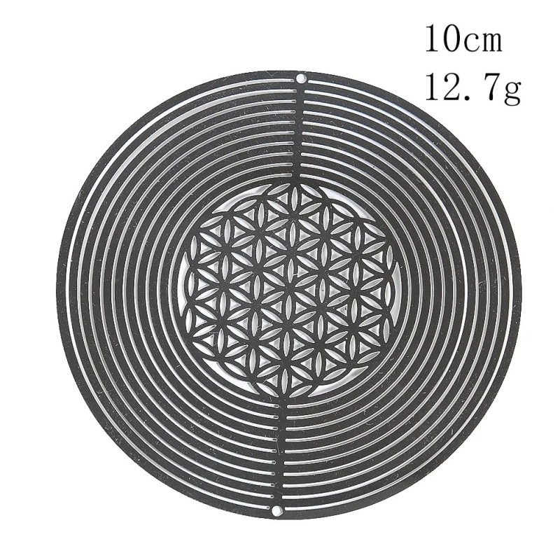 Κρεμαστό για τον άνεμο με 3D περιστρεφόμενο σχέδιο Nordic Mandala Flower of Life (Μέταλλο · Χάραξη · Κρεμαστό)