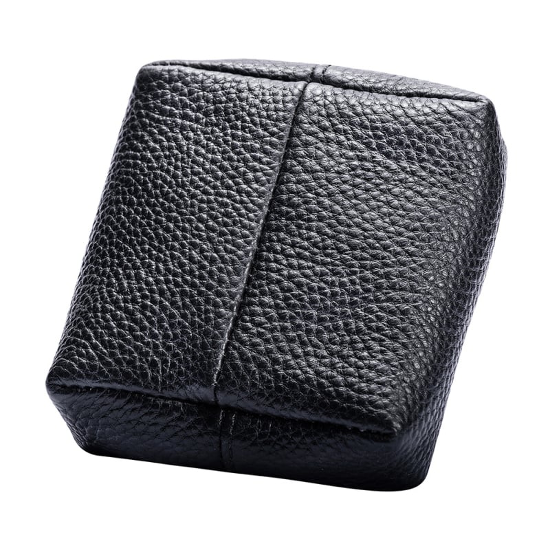 Монетник от естествена кожа – първи слой телешка кожа, едноцветен дизайн, урбан стил, подплата полиестер