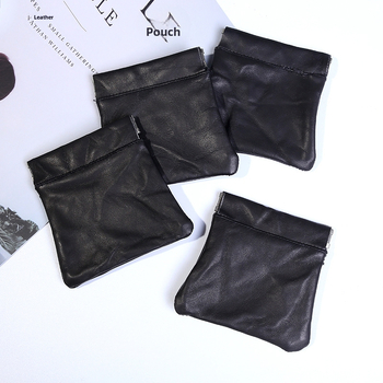 Baorui valódi bőrből készült érmés pénztárca, juhbőr, 1 hajtás, bélés nélkül, városi stílus