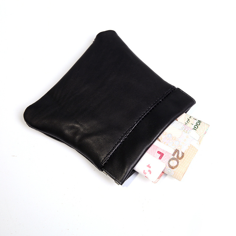 Baorui monetų piniginė iš tikros odos, avies odos tekstūra, 1 sulankstymas, be įdėklų, miesto stilius