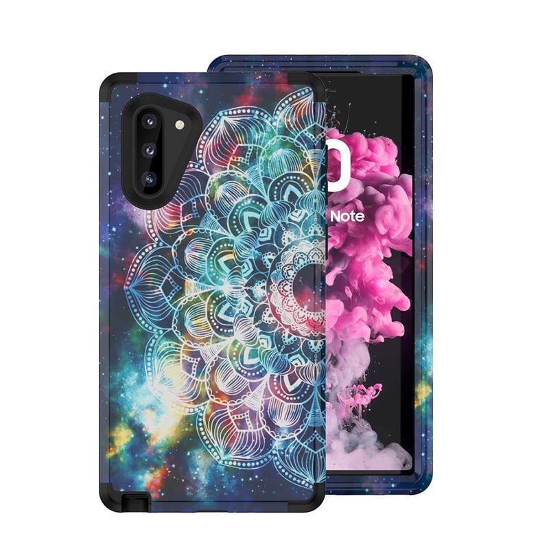 Θήκη πλάτης για Samsung Note10/Note10 Plus, σιλικόνη + PC, σετ τριών μερών, αντίσταση σε πτώσεις, σχέδιο λωτού