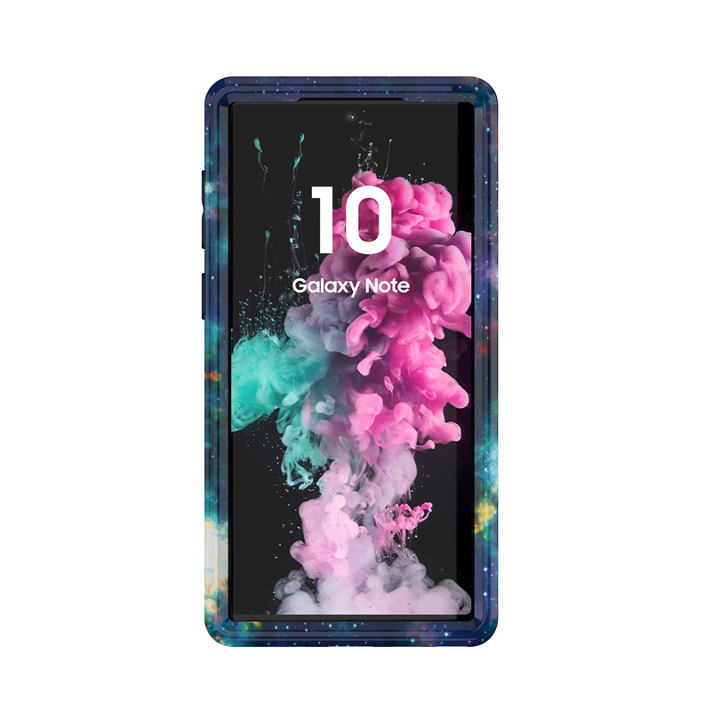 Θήκη πλάτης για Samsung Note10/Note10 Plus, σιλικόνη + PC, σετ τριών μερών, αντίσταση σε πτώσεις, σχέδιο λωτού