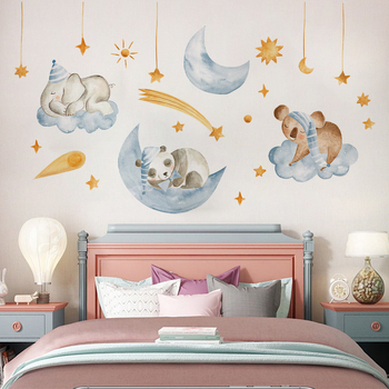 PVC αδιάβροχο αυτοκόλλητο τοίχου με μοτίβο αστεία ζώα, αυτοκόλλητος διακοσμητικός τοίχου για σαλόνι, υπνοδωμάτιο, μελέτη, κουζίνα, μπάνιο, είσοδο, μπαλκόνι και εμπορικούς χώρους