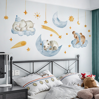 PVC αδιάβροχο αυτοκόλλητο τοίχου με μοτίβο αστεία ζώα, αυτοκόλλητος διακοσμητικός τοίχου για σαλόνι, υπνοδωμάτιο, μελέτη, κουζίνα, μπάνιο, είσοδο, μπαλκόνι και εμπορικούς χώρους