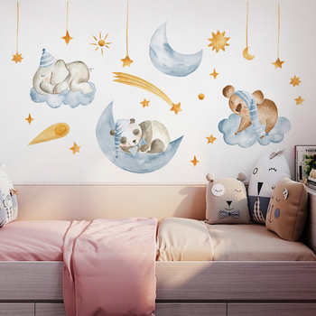 PVC αδιάβροχο αυτοκόλλητο τοίχου με μοτίβο αστεία ζώα, αυτοκόλλητος διακοσμητικός τοίχου για σαλόνι, υπνοδωμάτιο, μελέτη, κουζίνα, μπάνιο, είσοδο, μπαλκόνι και εμπορικούς χώρους