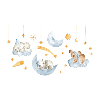 PVC αδιάβροχο αυτοκόλλητο τοίχου με μοτίβο αστεία ζώα, αυτοκόλλητος διακοσμητικός τοίχου για σαλόνι, υπνοδωμάτιο, μελέτη, κουζίνα, μπάνιο, είσοδο, μπαλκόνι και εμπορικούς χώρους